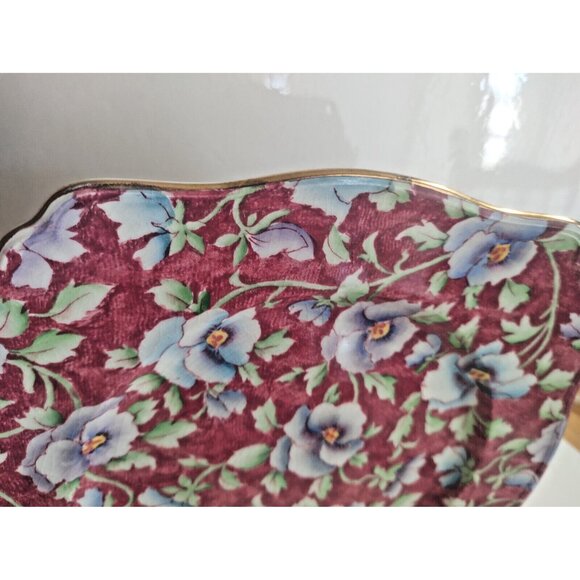 Square Dinner Plate 9 3/4" June Festival by Royal Winton 1930 - Picture 5 of 15